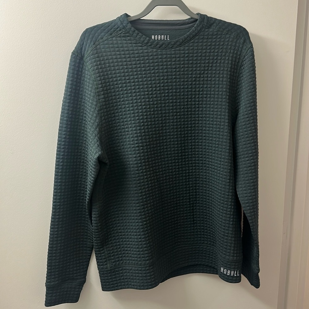 NOBULL Quilted Crewneck, Sage Green